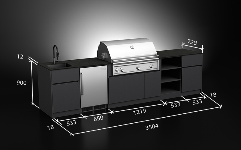 3.5M-Outdoor-Kitchen-Cabinet-With-Grill-Sink-And-Refrigerator-Cabinet